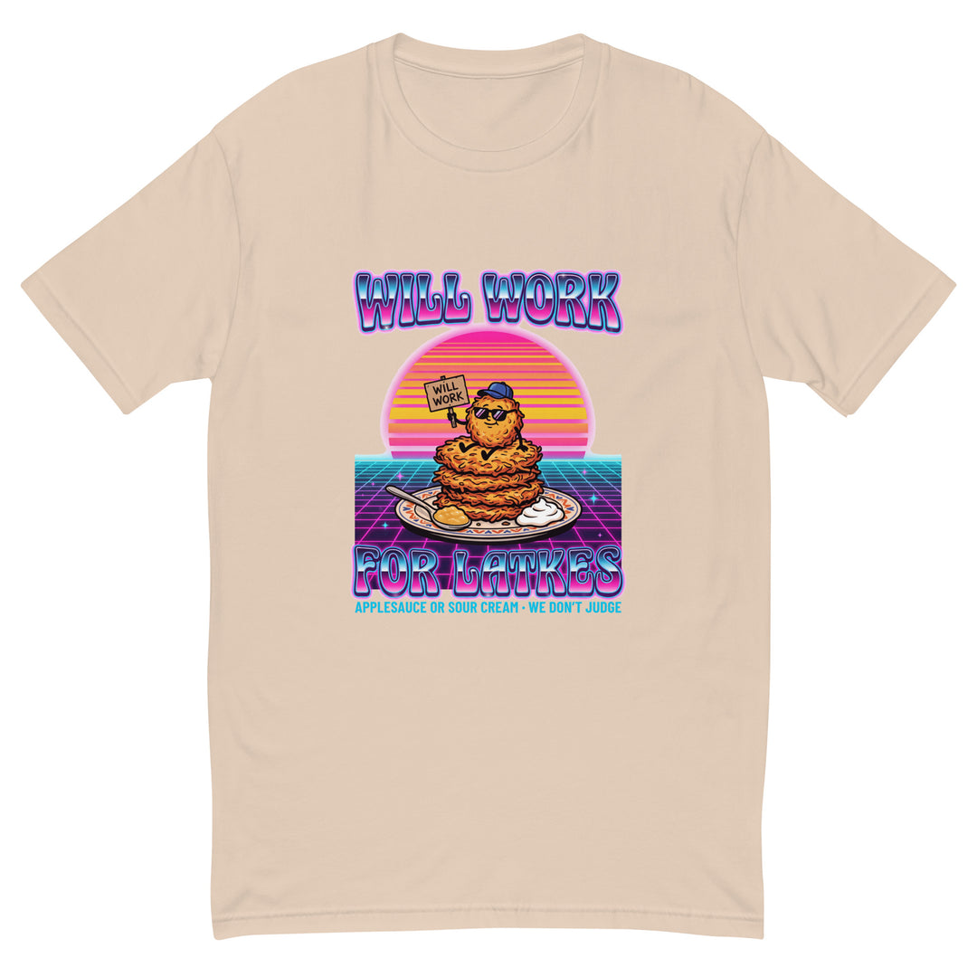 Will Work for Latkes 80s Jewish pride men&