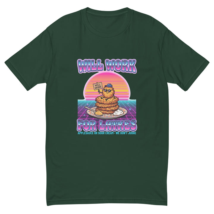 Will Work for Latkes 80s Jewish pride men&
