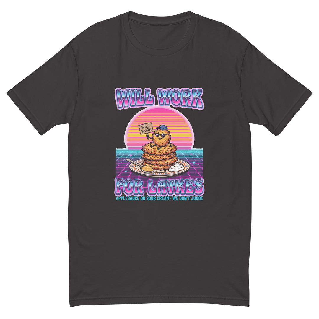 Will Work for Latkes 80s Jewish pride men&