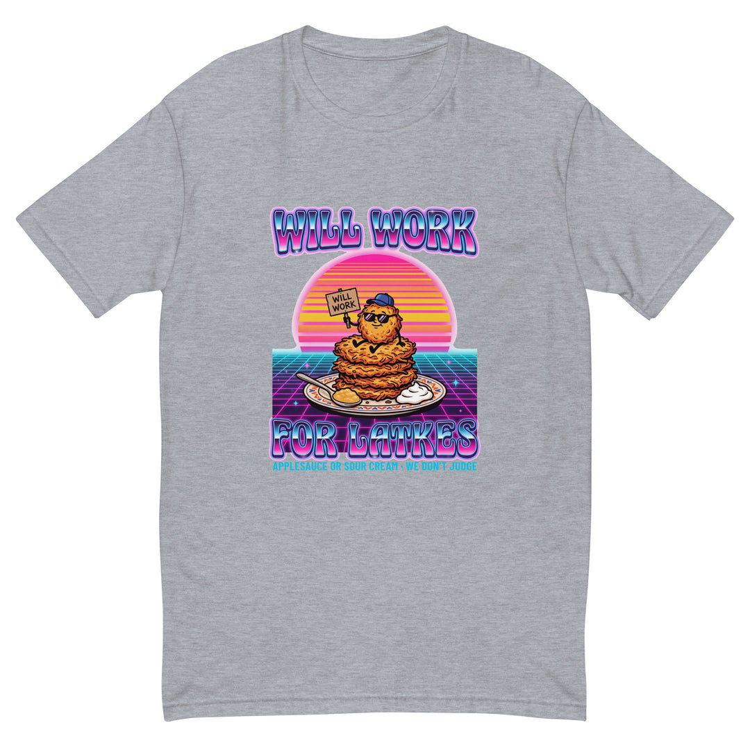 Will Work for Latkes 80s Jewish pride men&
