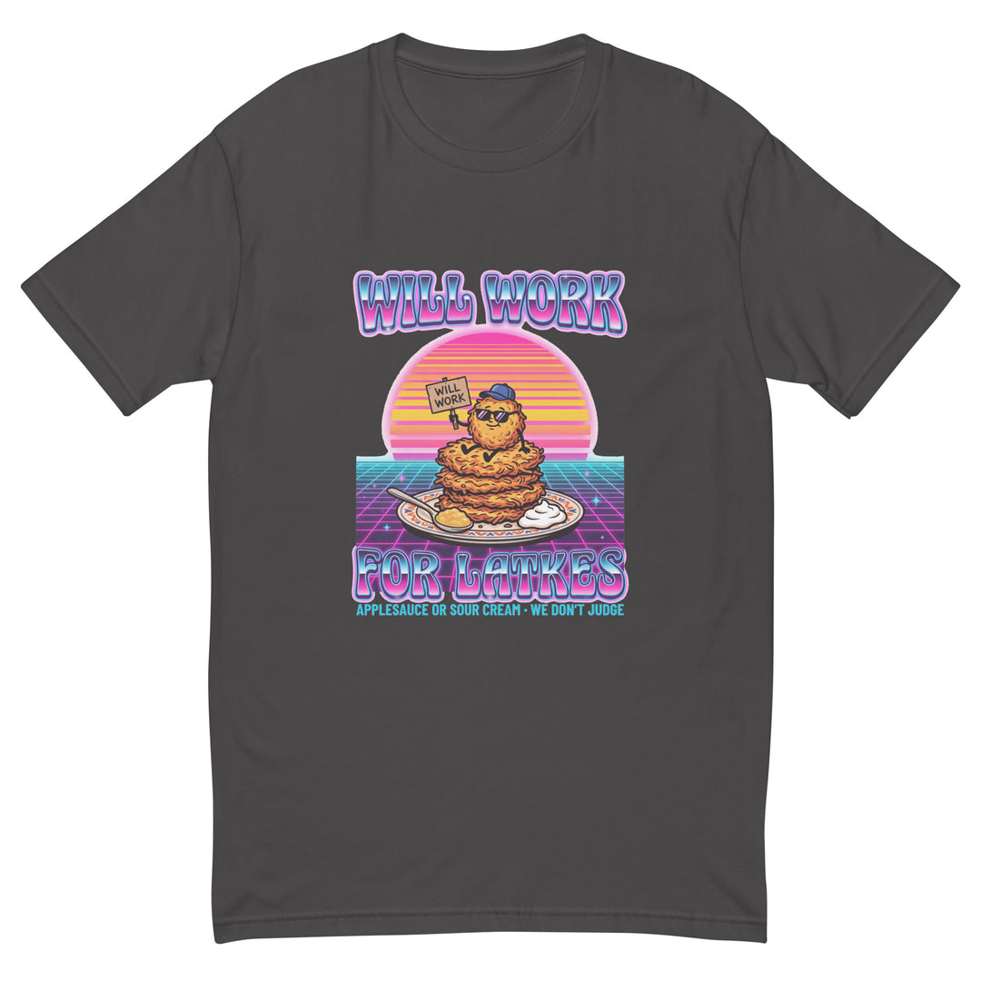 Will Work for Latkes 80s Jewish pride men&