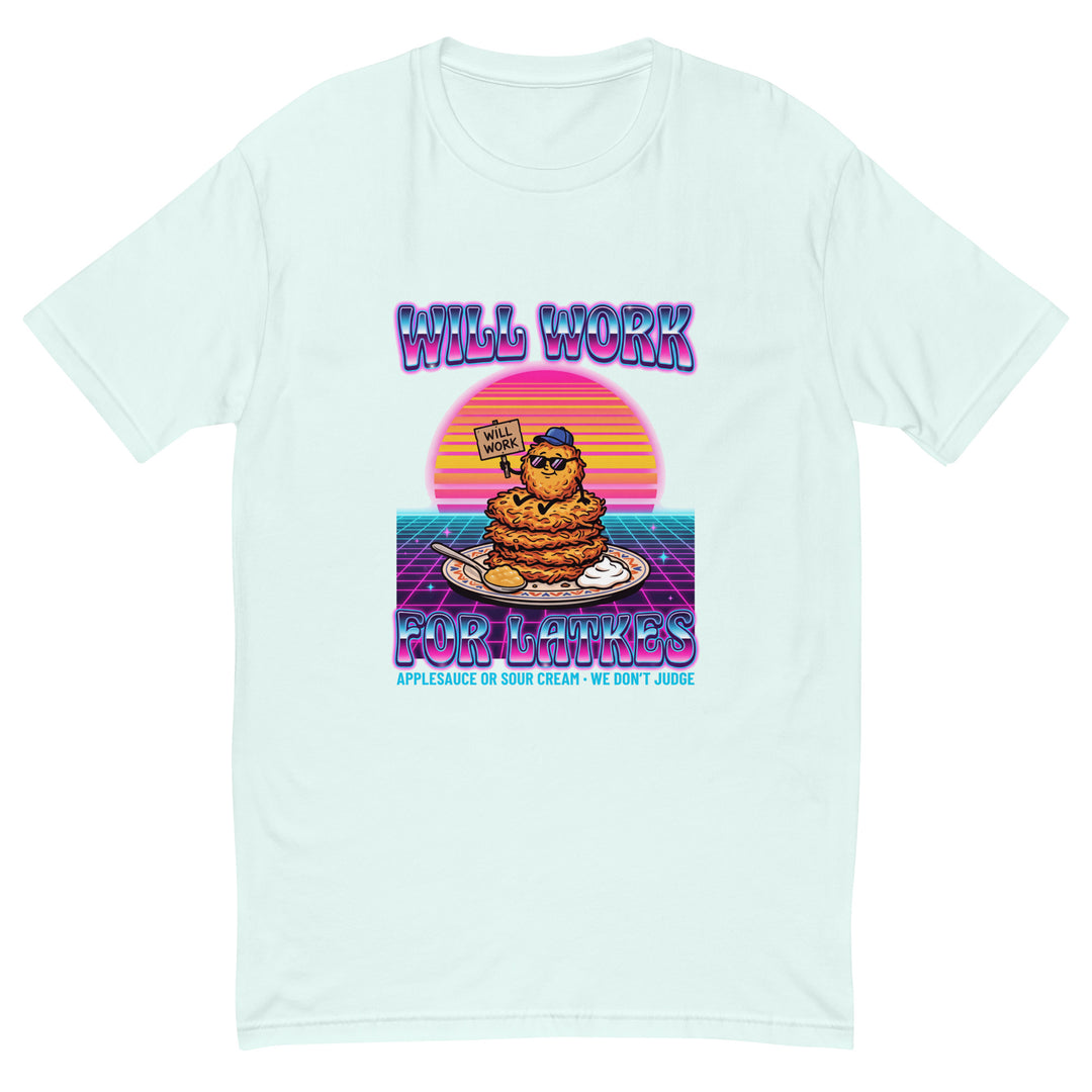 Will Work for Latkes 80s Jewish pride men&