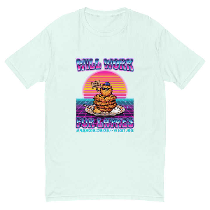 Will Work for Latkes 80s Jewish pride men&