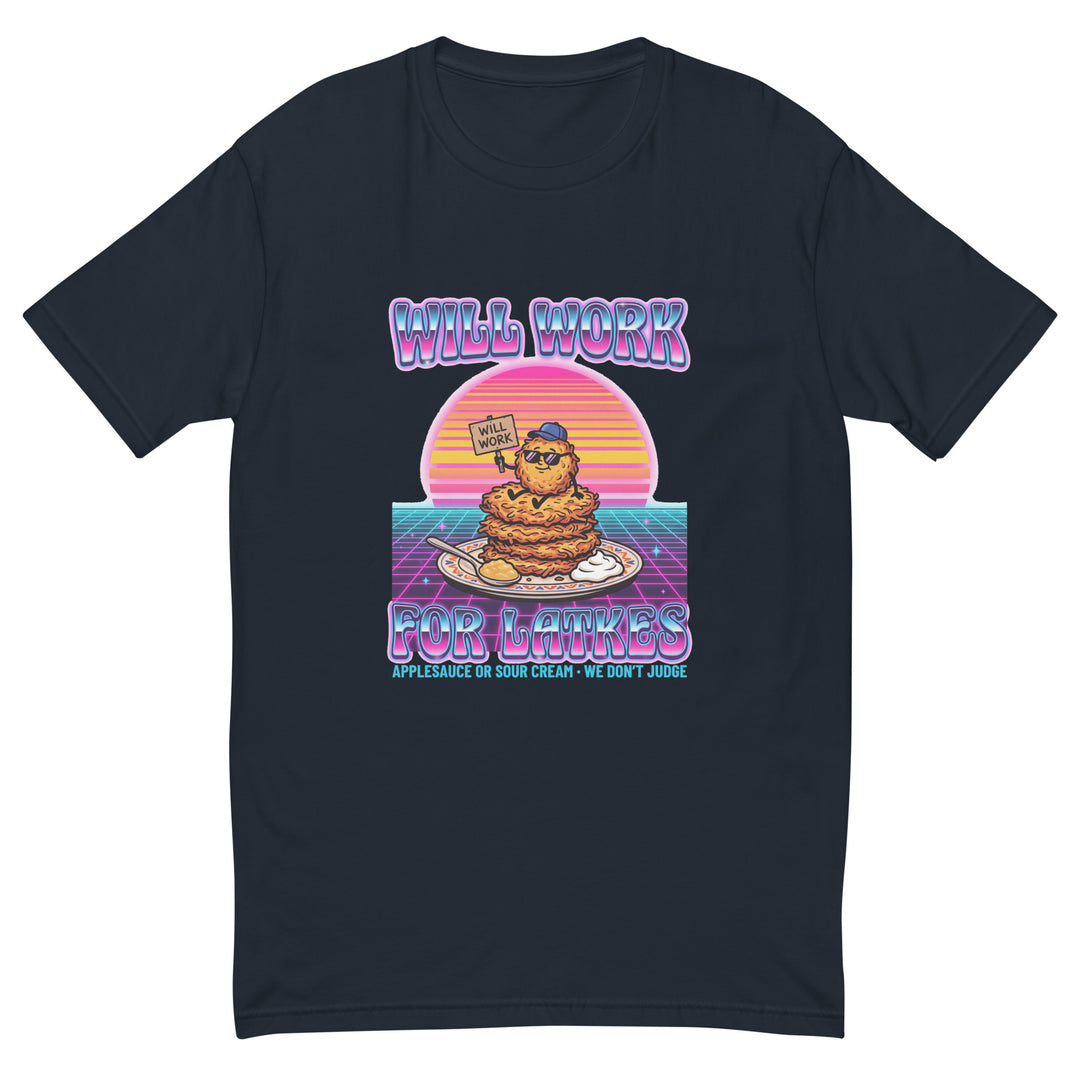 Will Work for Latkes 80s Jewish pride men&