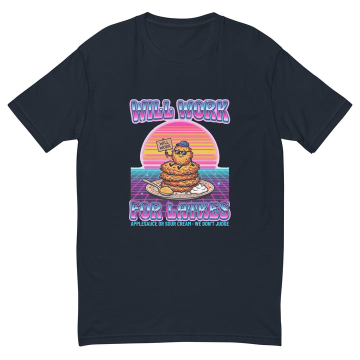 Will Work for Latkes 80s Jewish pride men&