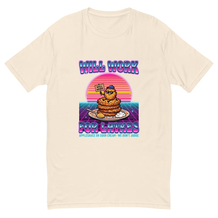 Will Work for Latkes 80s Jewish pride men&
