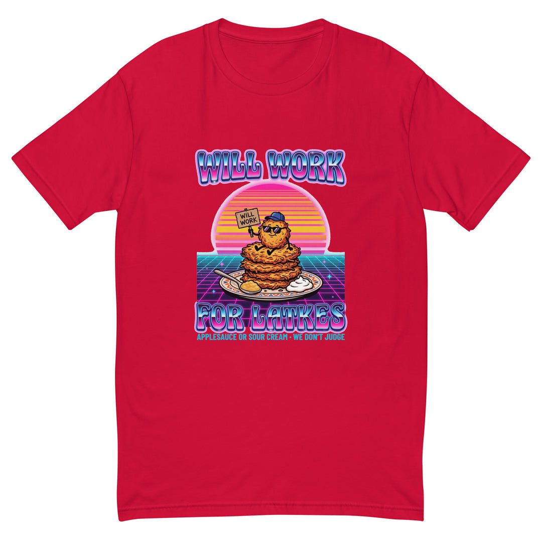 Will Work for Latkes 80s Jewish pride men&
