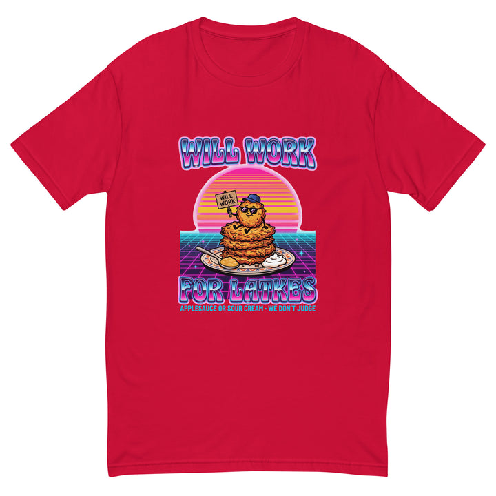 Will Work for Latkes 80s Jewish pride men&