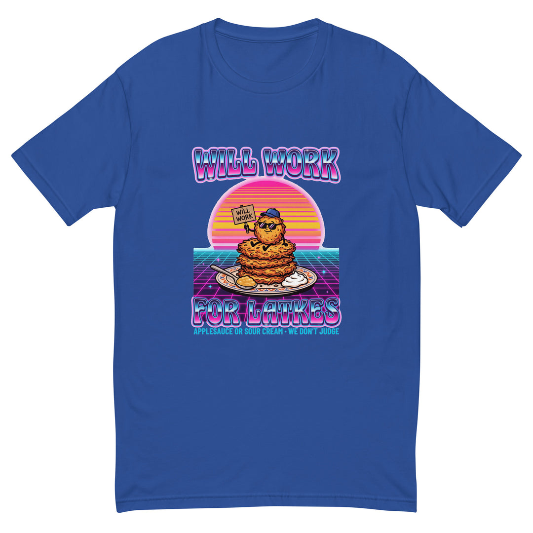 Will Work for Latkes 80s Jewish pride men&
