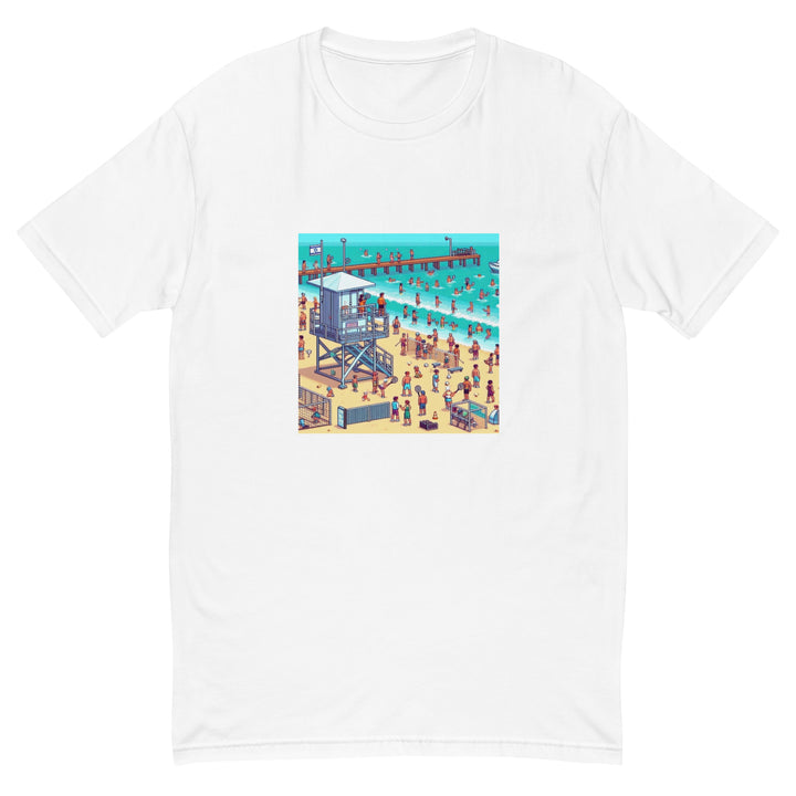 Men's Fitted T-Shirt | TLV Frishman Beach 16 Bit