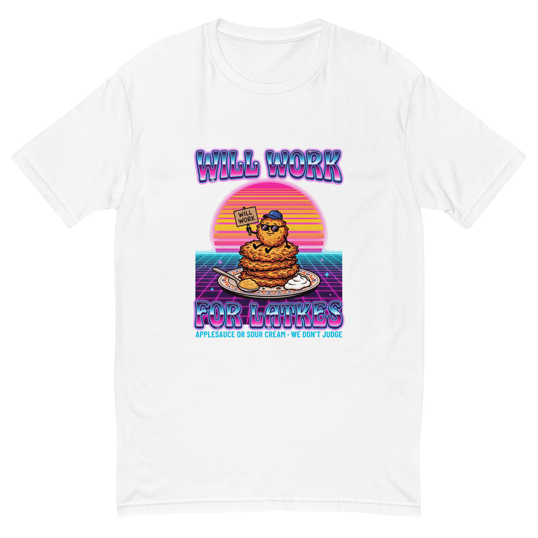 Will Work for Latkes 80s Jewish pride men&