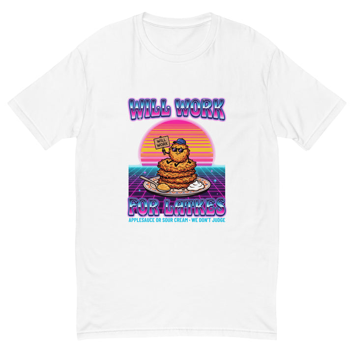 Will Work for Latkes 80s Jewish pride men&