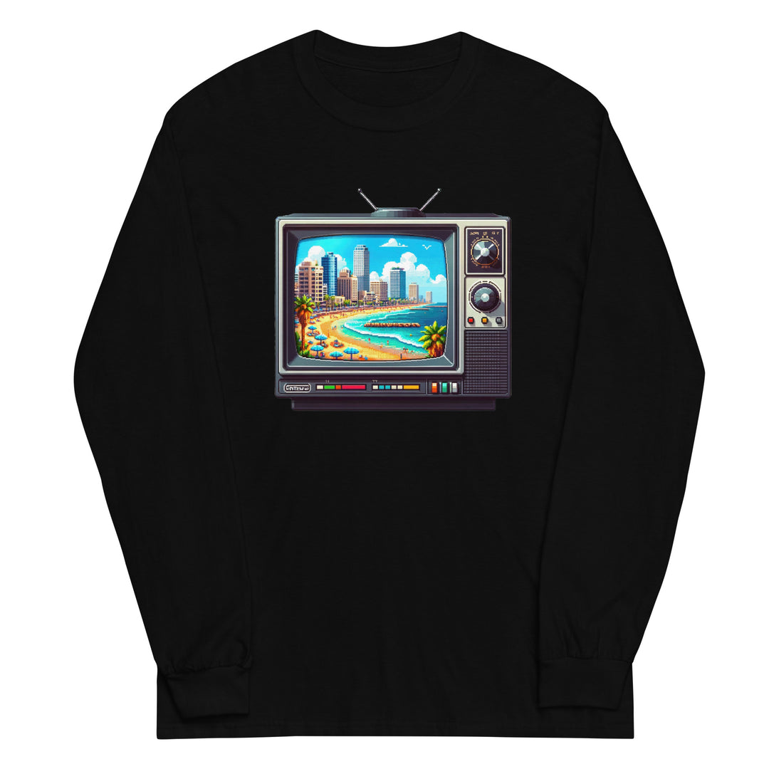 Men’s Long Sleeve Shirt | 16Bit Tel Aviv Beach