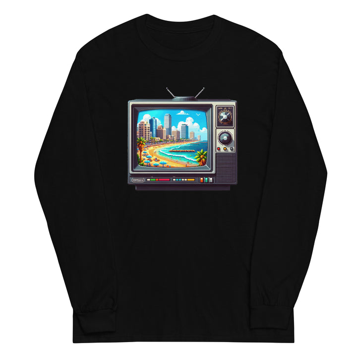 Men’s Long Sleeve Shirt | 16Bit Tel Aviv Beach