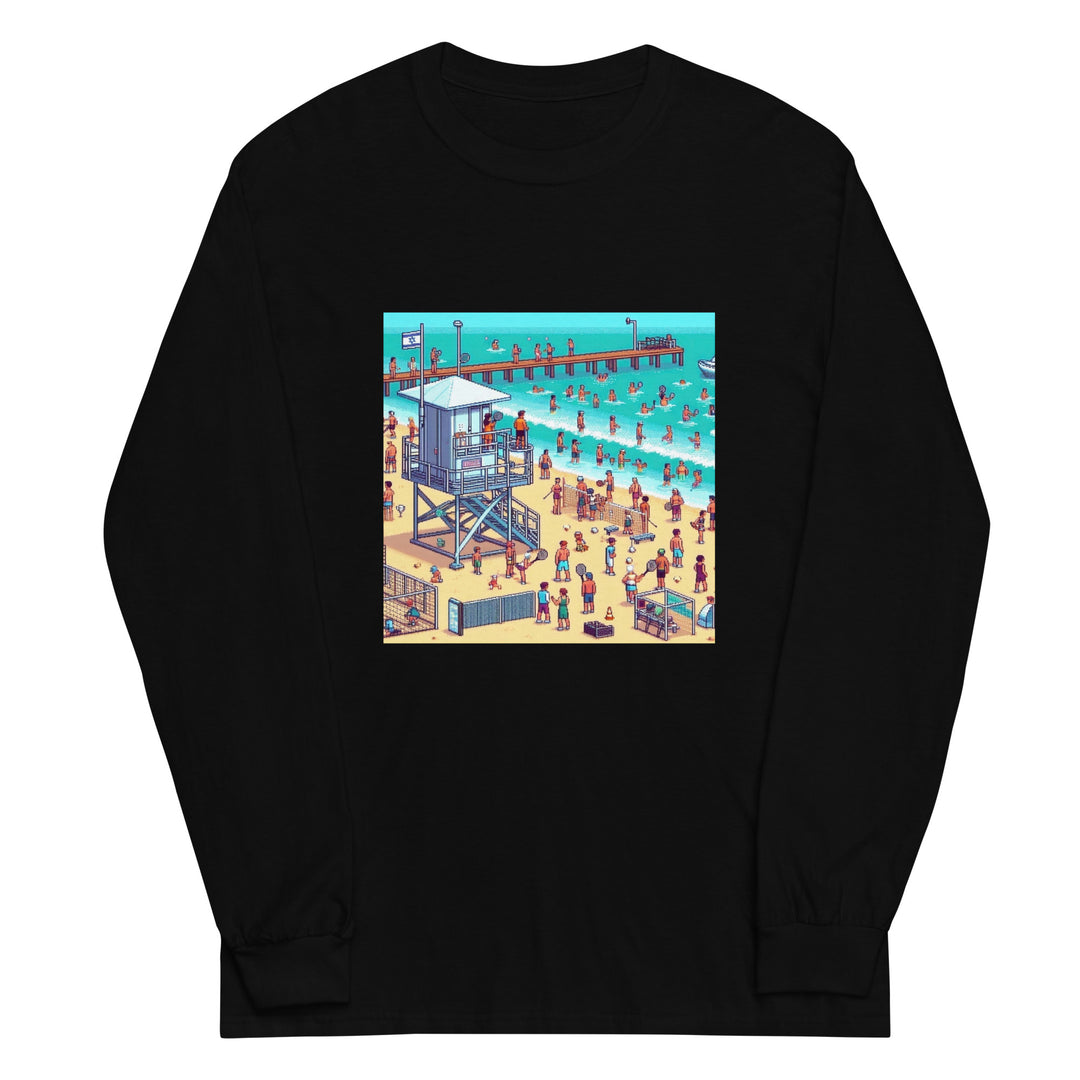 Men’s Long Sleeve Shirt | TLV Frishman Beach 16 Bit