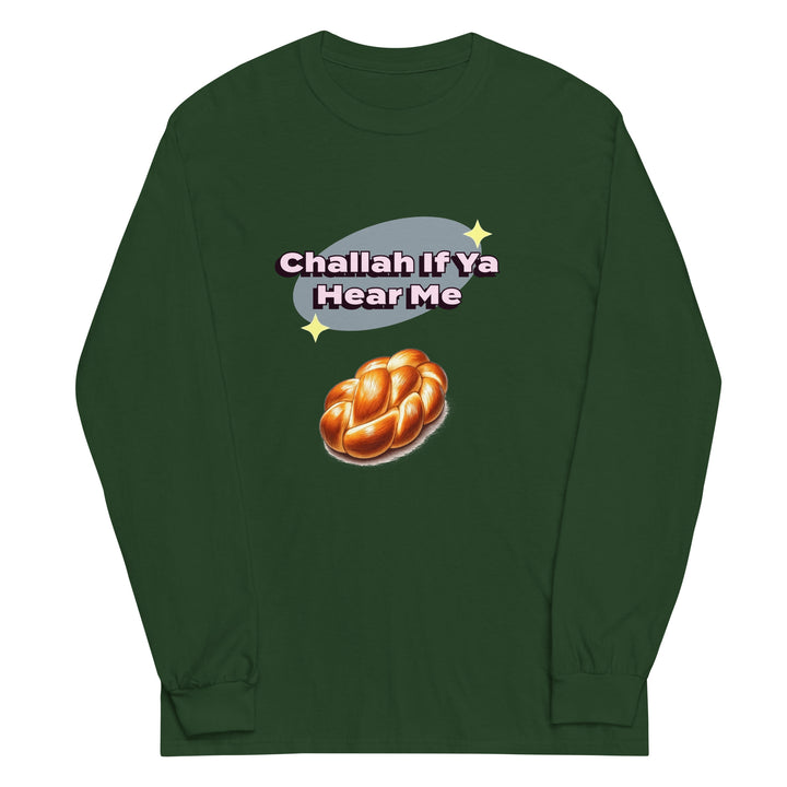 Men’s Long Sleeve Shirt | Challah If Ya Hear Me