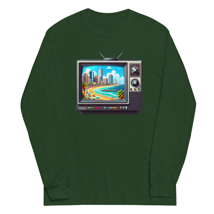 Men’s Long Sleeve Shirt | 16Bit Tel Aviv Beach