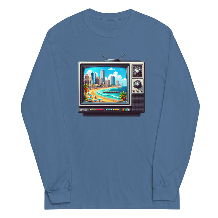 Men’s Long Sleeve Shirt | 16Bit Tel Aviv Beach