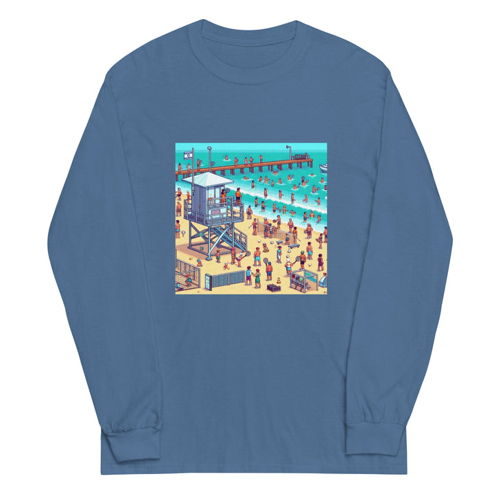 Men’s Long Sleeve Shirt | TLV Frishman Beach 16 Bit