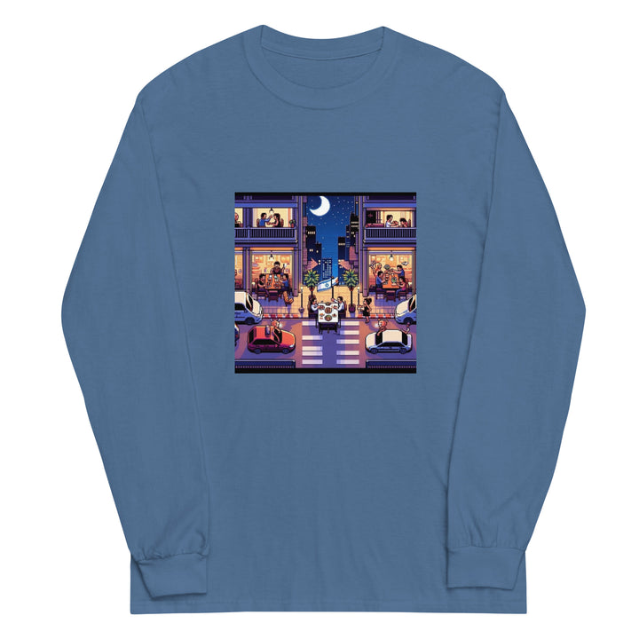 Men’s Long Sleeve Shirt | TLV Nightlife 16 Bit