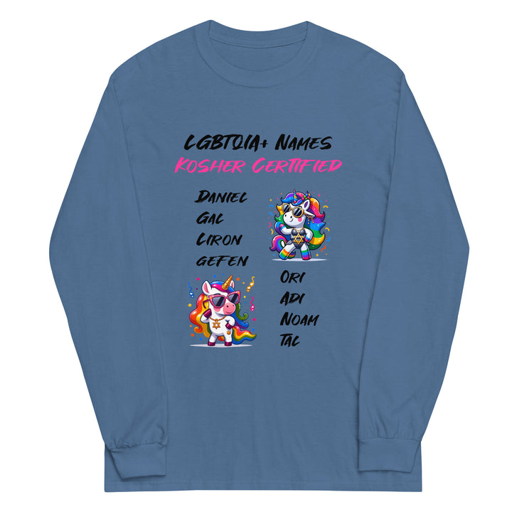 Men’s Long Sleeve Shirt | Kosher Certified Names