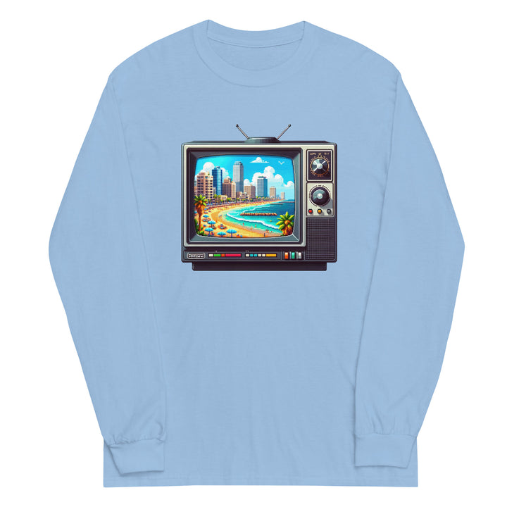 Men’s Long Sleeve Shirt | 16Bit Tel Aviv Beach