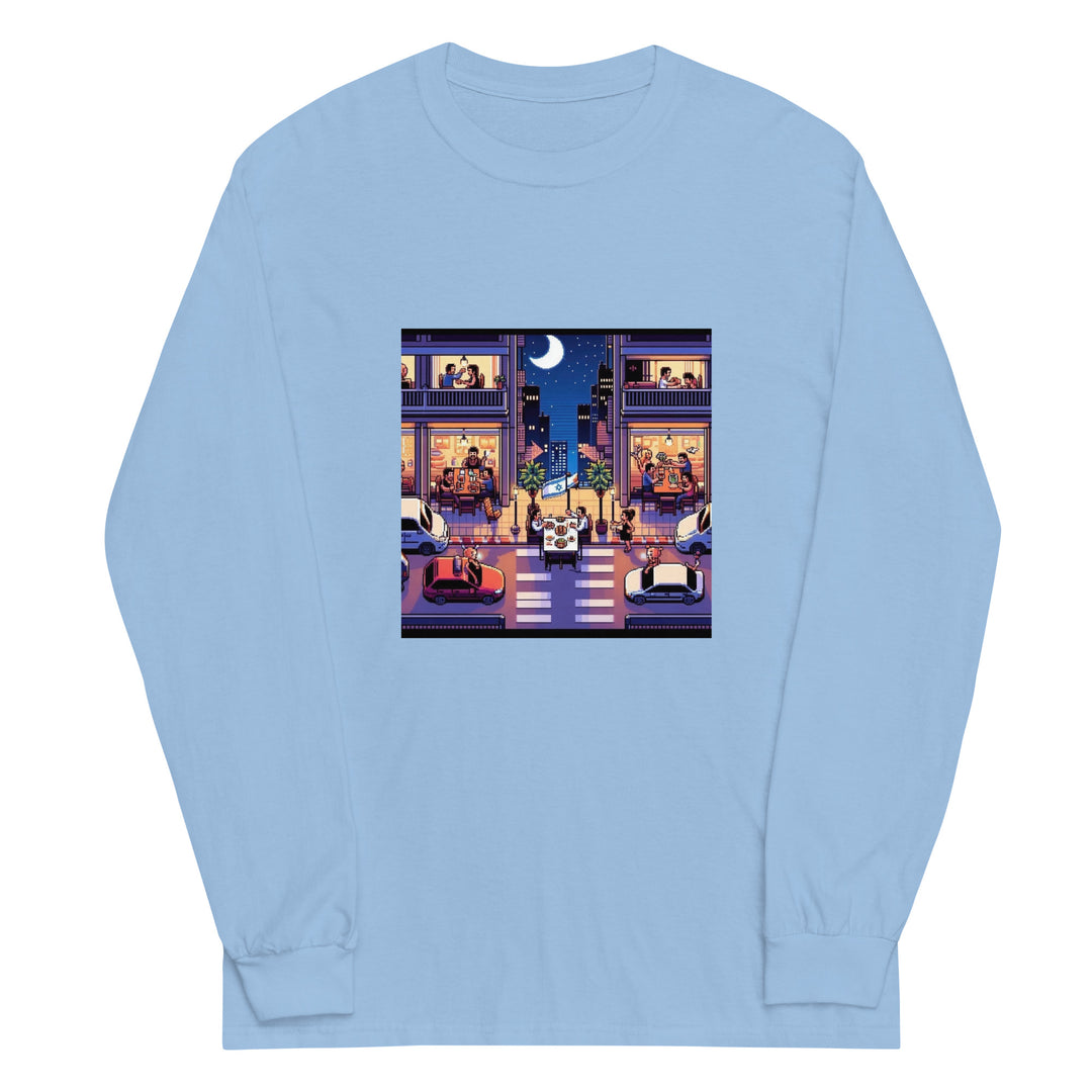Men’s Long Sleeve Shirt | TLV Nightlife 16 Bit