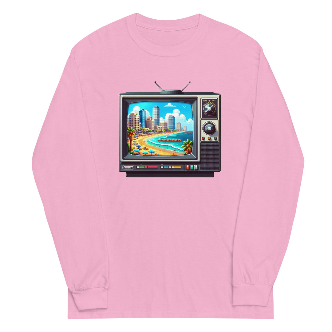 Men’s Long Sleeve Shirt | 16Bit Tel Aviv Beach