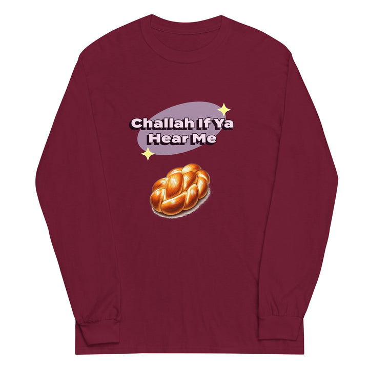 Men’s Long Sleeve Shirt | Challah If Ya Hear Me