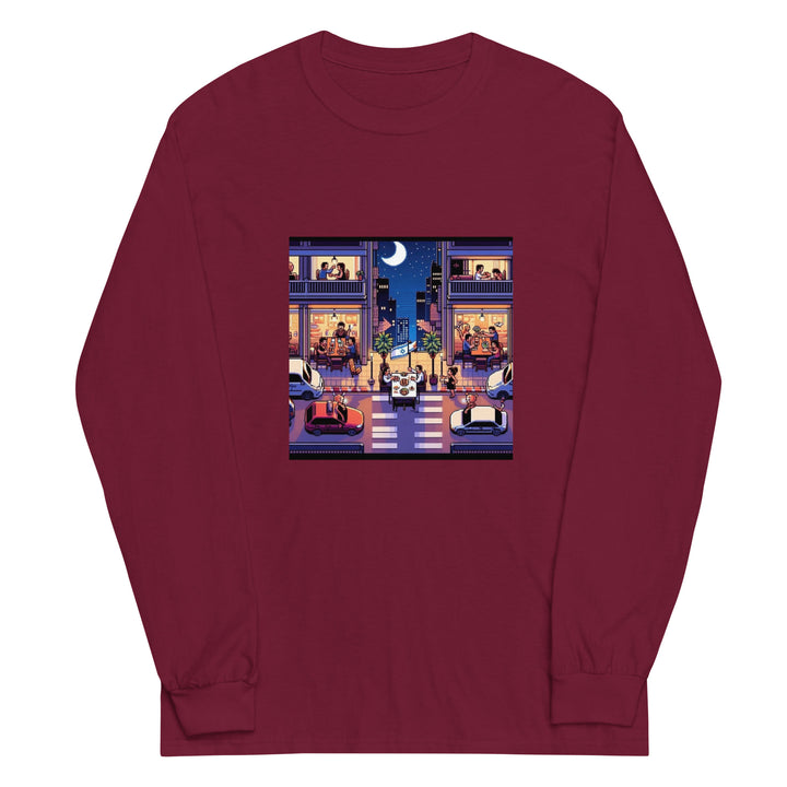 Men’s Long Sleeve Shirt | TLV Nightlife 16 Bit