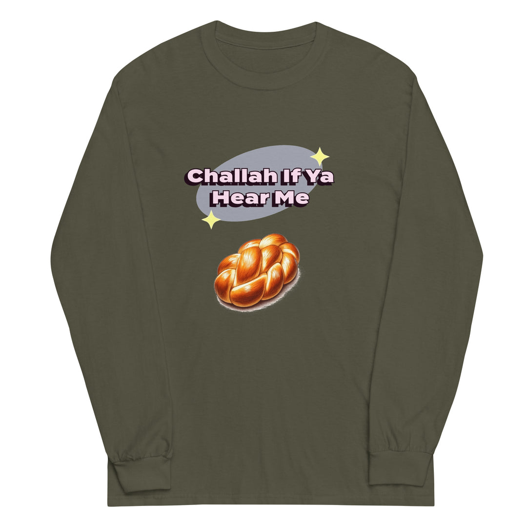 Men’s Long Sleeve Shirt | Challah If Ya Hear Me