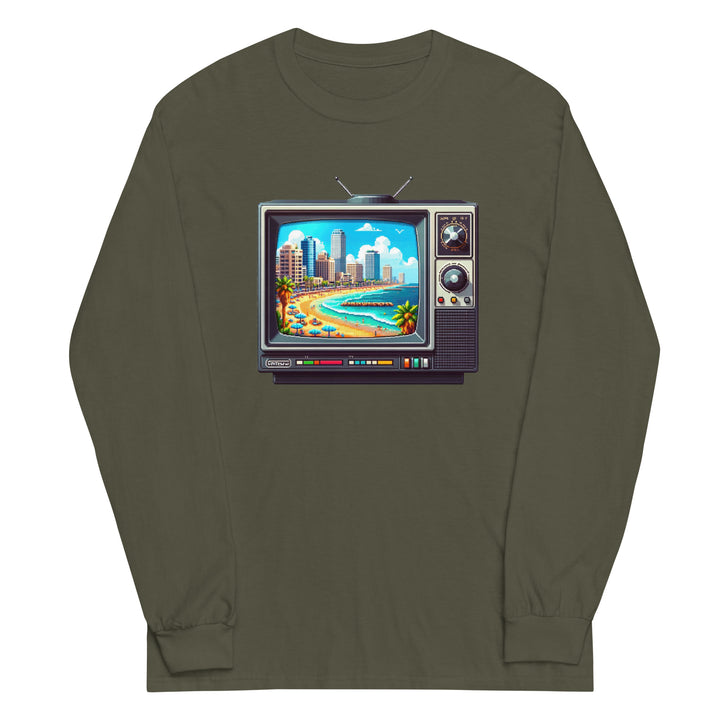 Men’s Long Sleeve Shirt | 16Bit Tel Aviv Beach