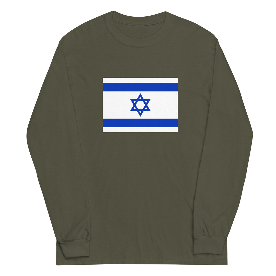 Men’s Long Sleeve Shirt | Israel Flag