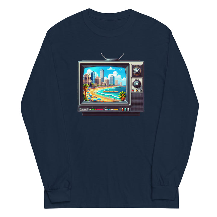 Men’s Long Sleeve Shirt | 16Bit Tel Aviv Beach
