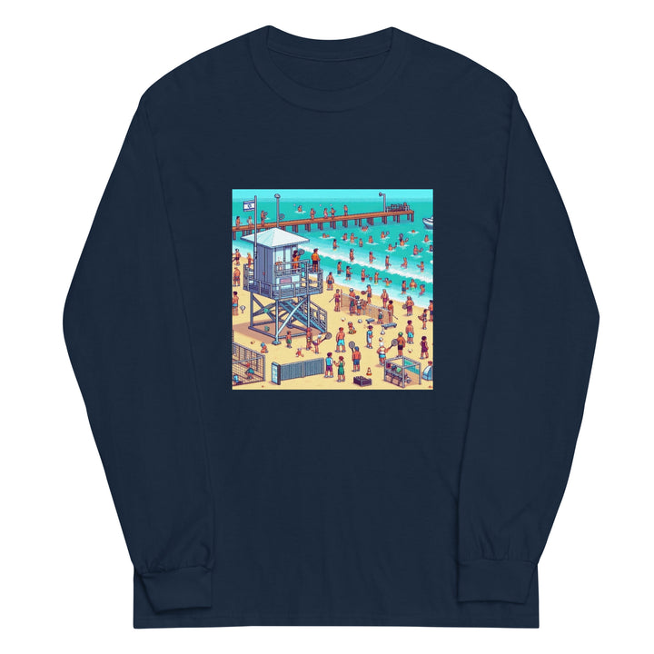 Men’s Long Sleeve Shirt | TLV Frishman Beach 16 Bit
