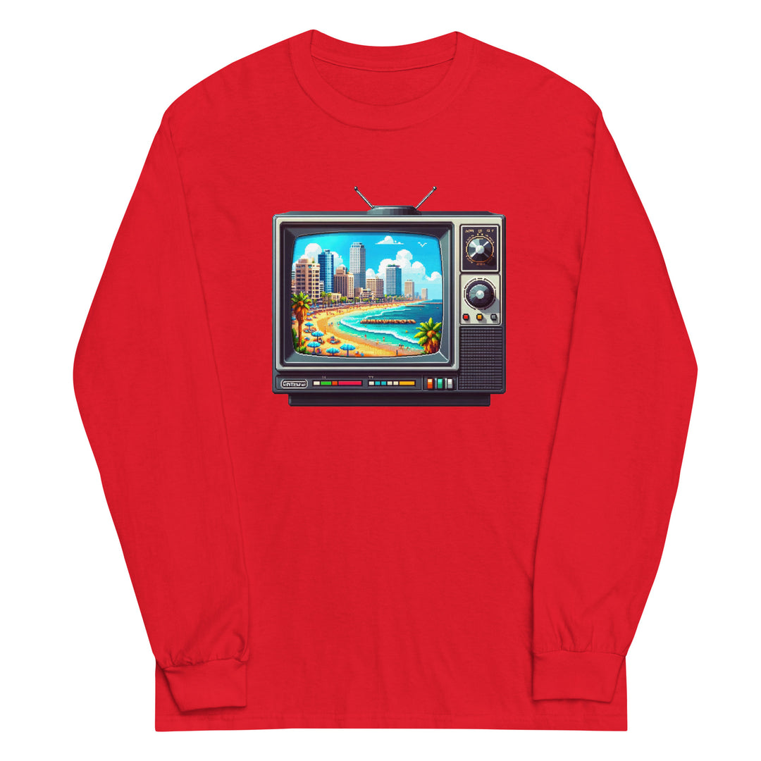 Men’s Long Sleeve Shirt | 16Bit Tel Aviv Beach