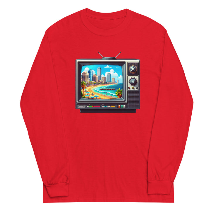 Men’s Long Sleeve Shirt | 16Bit Tel Aviv Beach