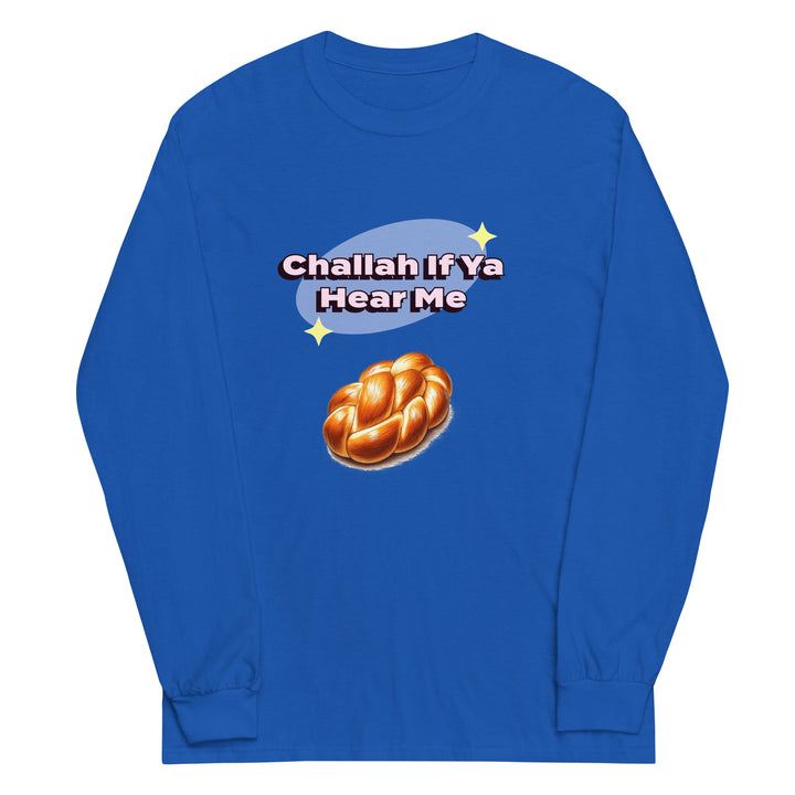 Men’s Long Sleeve Shirt | Challah If Ya Hear Me