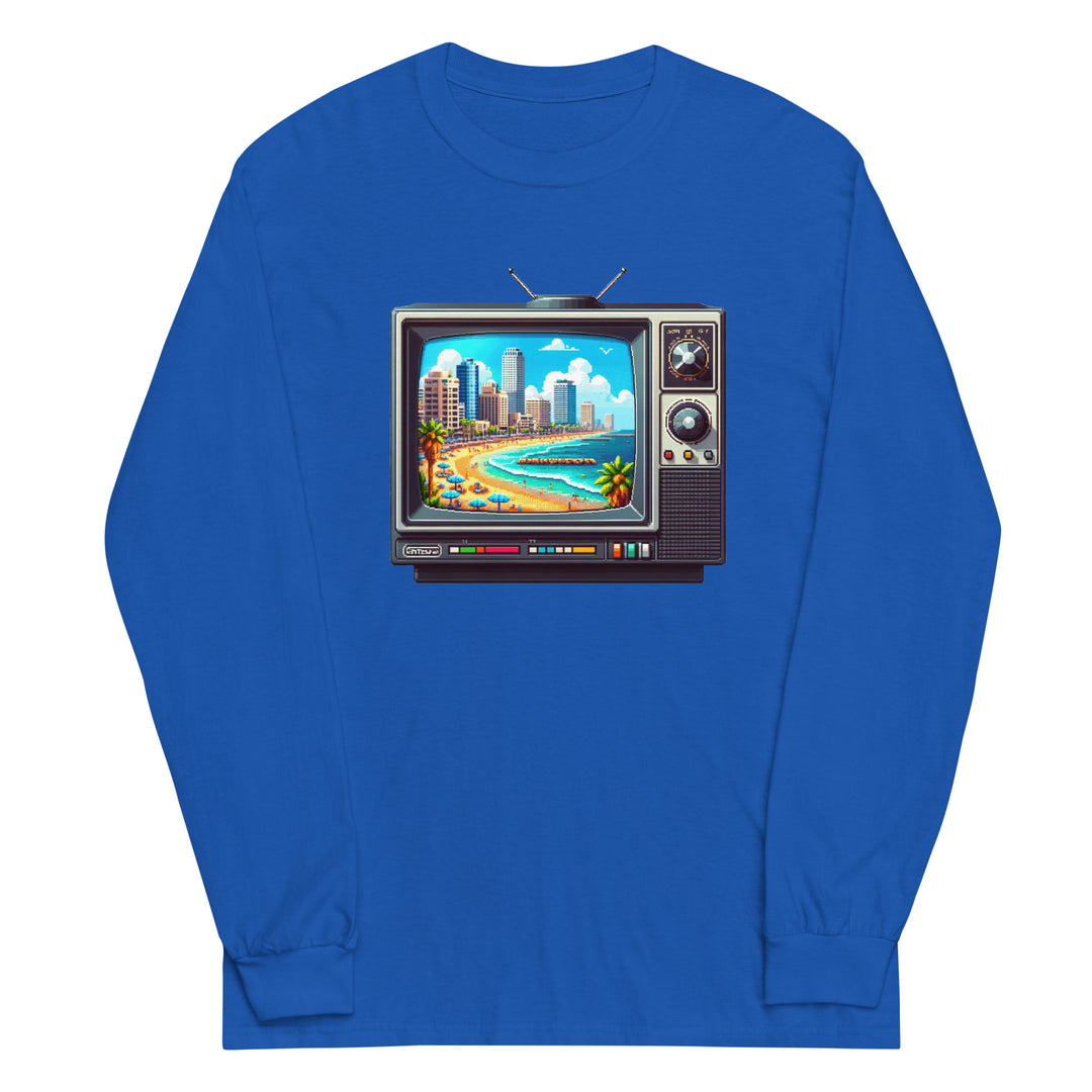 Men’s Long Sleeve Shirt | 16Bit Tel Aviv Beach