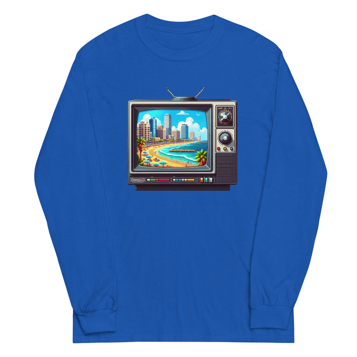 Men’s Long Sleeve Shirt | 16Bit Tel Aviv Beach