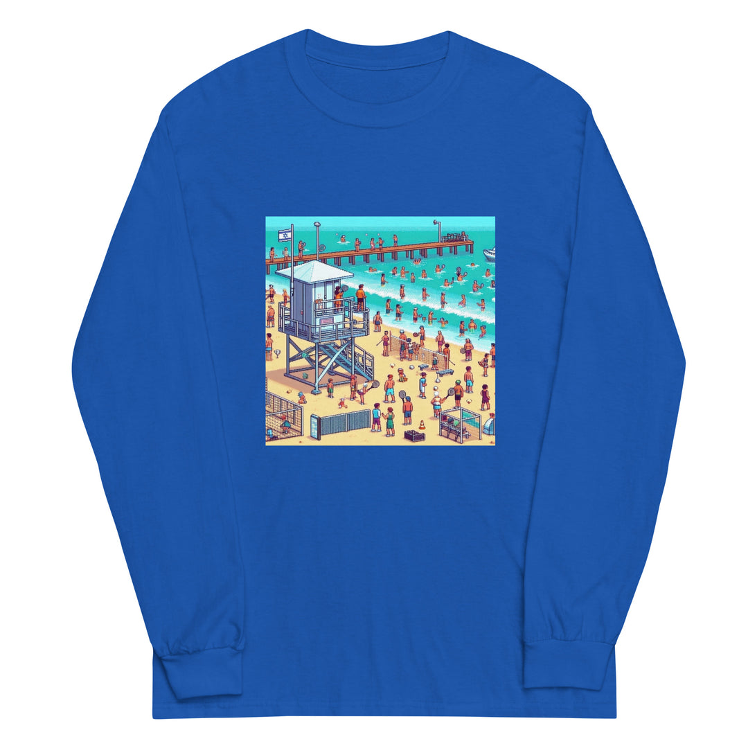 Men’s Long Sleeve Shirt | TLV Frishman Beach 16 Bit