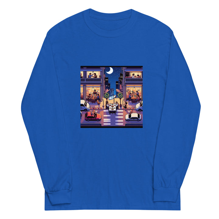 Men’s Long Sleeve Shirt | TLV Nightlife 16 Bit