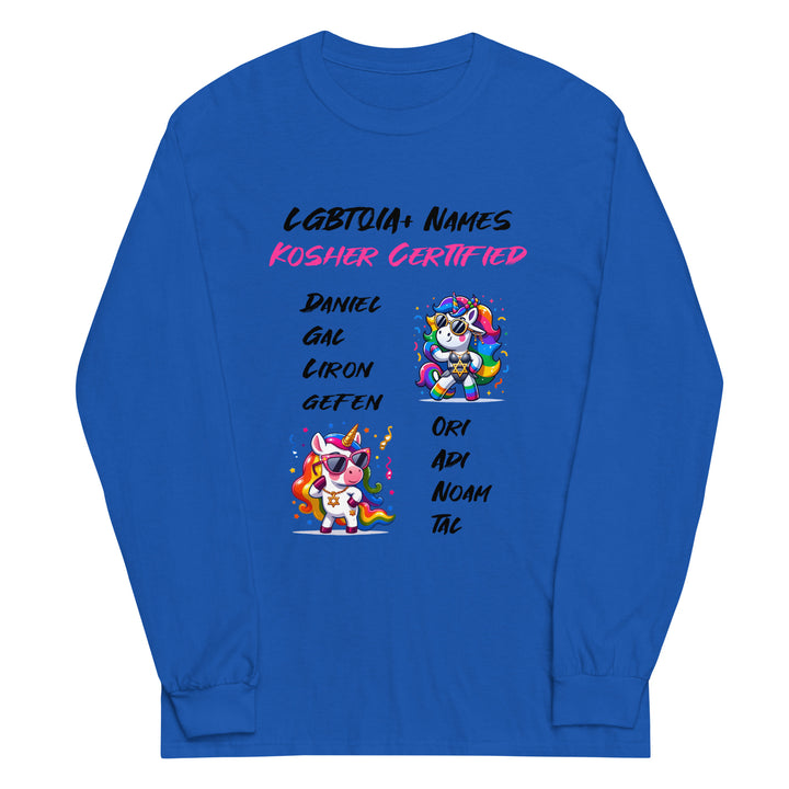 Men’s Long Sleeve Shirt | Kosher Certified Names
