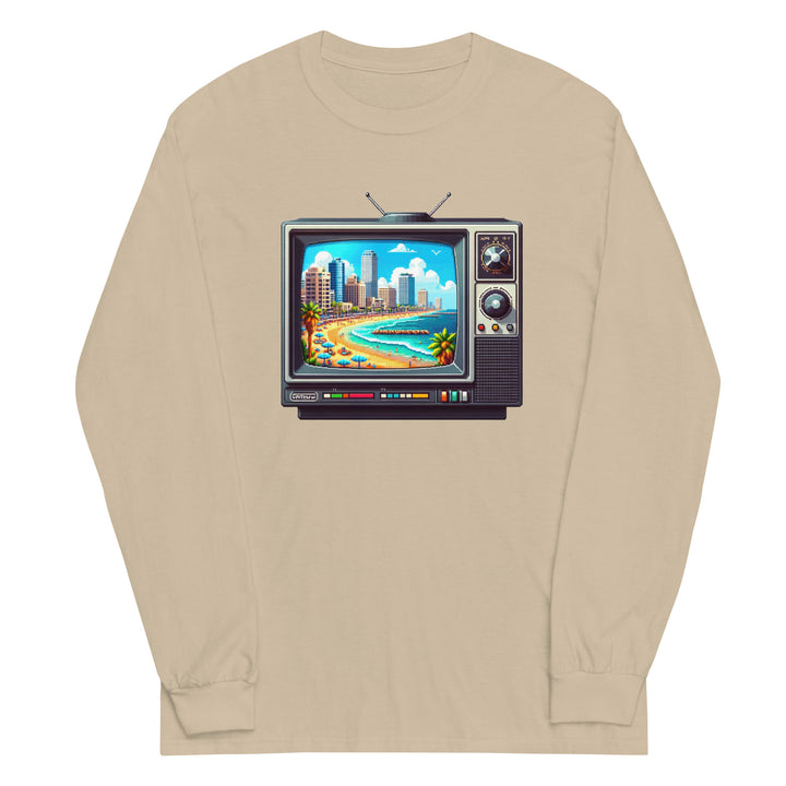 Men’s Long Sleeve Shirt | 16Bit Tel Aviv Beach