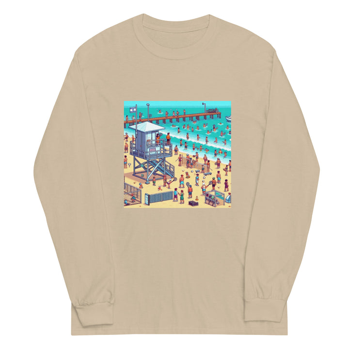 Men’s Long Sleeve Shirt | TLV Frishman Beach 16 Bit