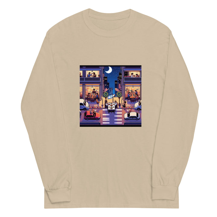 Men’s Long Sleeve Shirt | TLV Nightlife 16 Bit