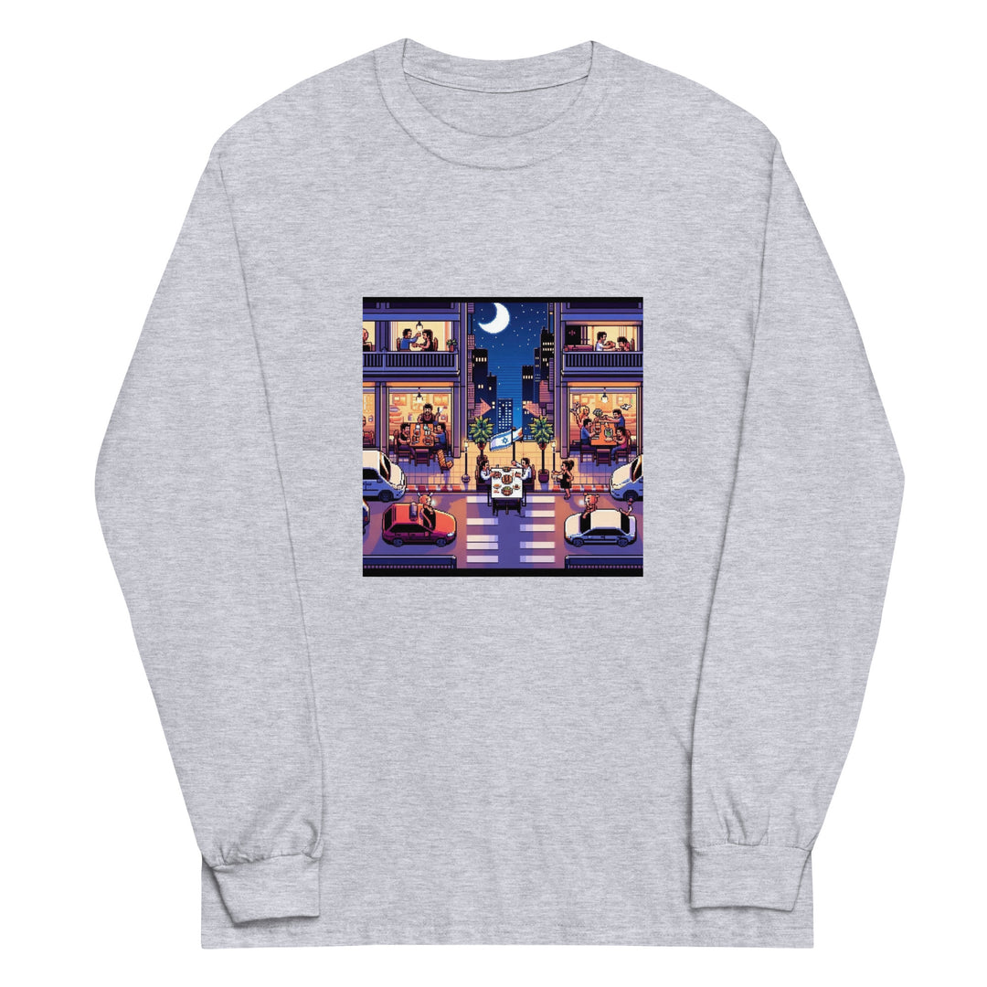 Men’s Long Sleeve Shirt | TLV Nightlife 16 Bit