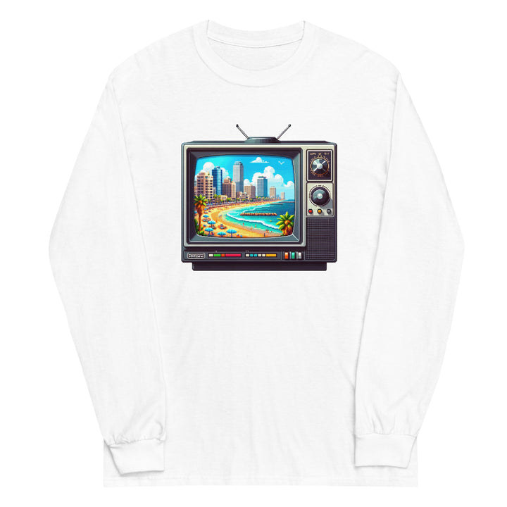 Men’s Long Sleeve Shirt | 16Bit Tel Aviv Beach