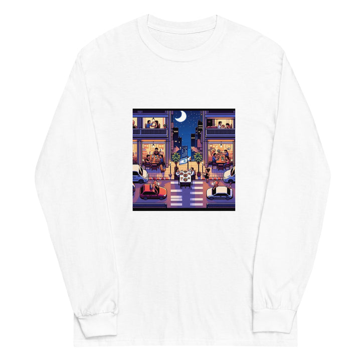 Men’s Long Sleeve Shirt | TLV Nightlife 16 Bit