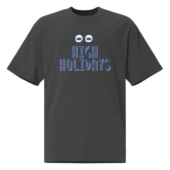 High Holidays Jewish pride faded t-shirt in Faded Black - front view